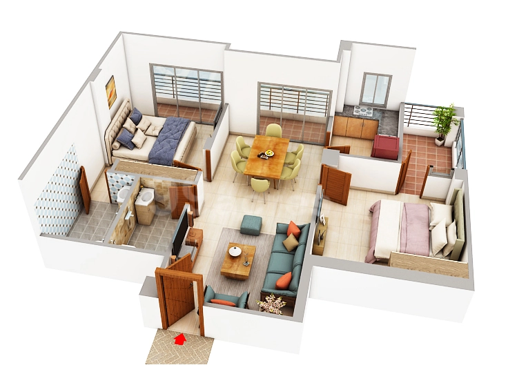 2 BHK Flat in Modern Vidya Tower in Ashiana Nagar, Patna - Image 913536