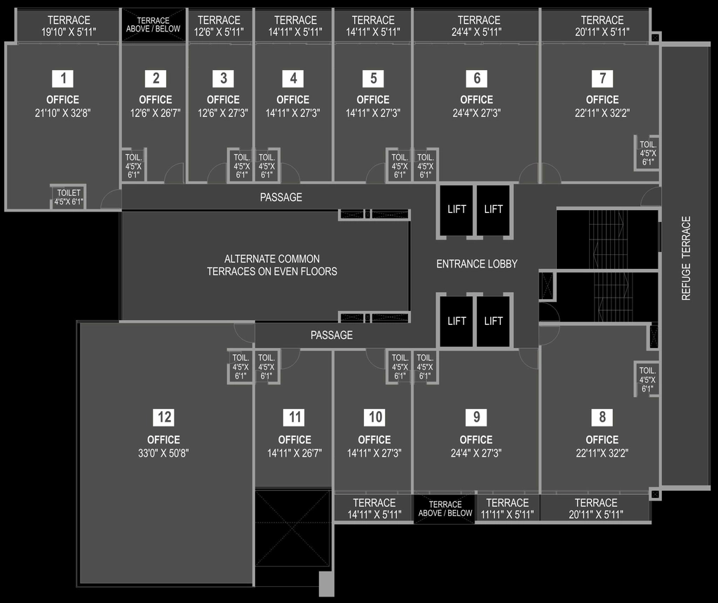 Floor Plan of Pyramid Axis in Baner, Pune - Image 392945