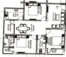 3 BHK Flat in Pushp Ram Krishna Apartment in Digha, Patna - Image 913557