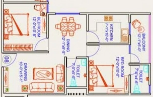 2 BHK Flat in Pushp Ram Krishna Apartment in Digha, Patna - Image 913556