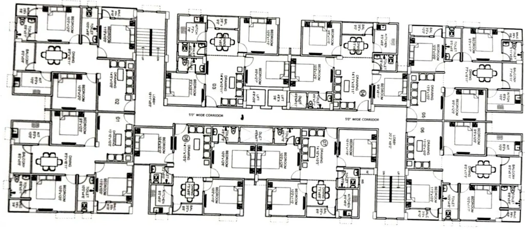 Floor Plan of Pushp Ram Krishna Apartment in Digha, Patna - Image 392958