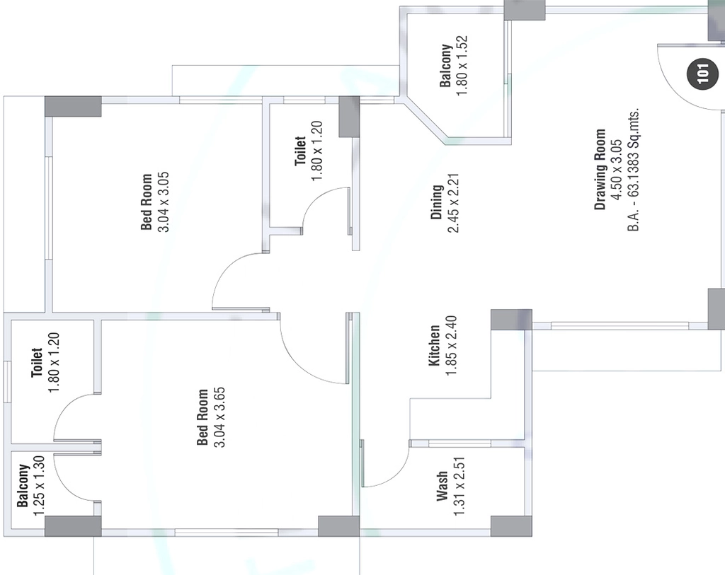 3 BHK Flat in Shree Aditi Sapphire in Jagatpur, Ahmedabad - Image 913559