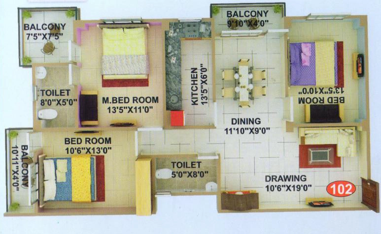 3 BHK Flat in Rudra Dulari Complex in Bhagwat Nagar, Patna - Image 913571