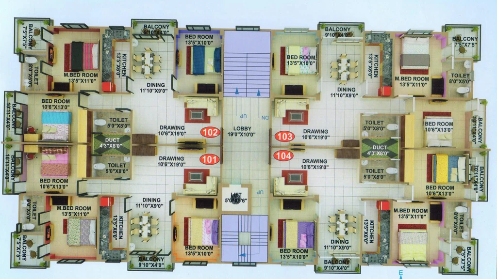 Floor Plan of Rudra Dulari Complex in Bhagwat Nagar, Patna - Image 392976