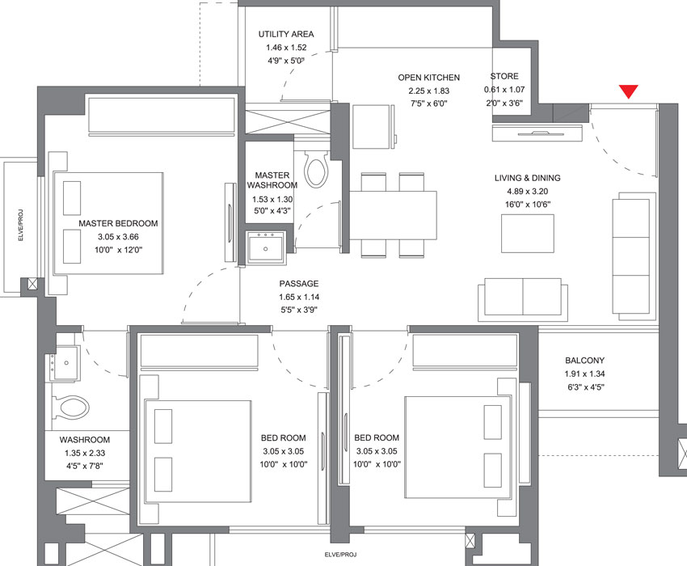 3 BHK Flat in Godrej Celeste in Jagatpur, Ahmedabad - Image 451030