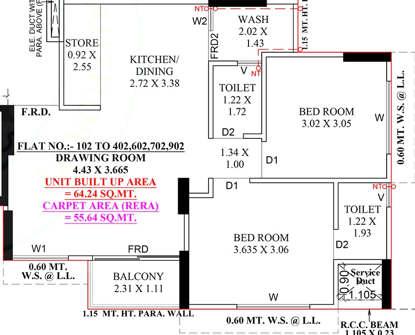 2 BHK Flat in The 7 Vincitore in Vatva, Ahmedabad - Image 913569