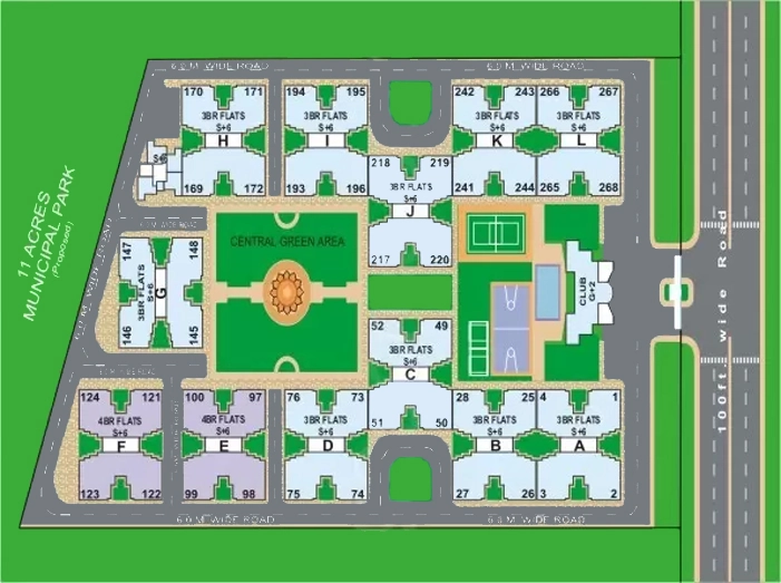Master Plan of Sandwoods Spangle Condos in Mohali, Chandigarh - Image 392998