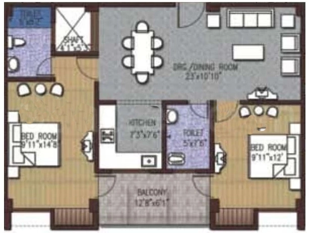 2 BHK Flat in Soho Villa in Ashiana Nagar, Patna - Image 913581
