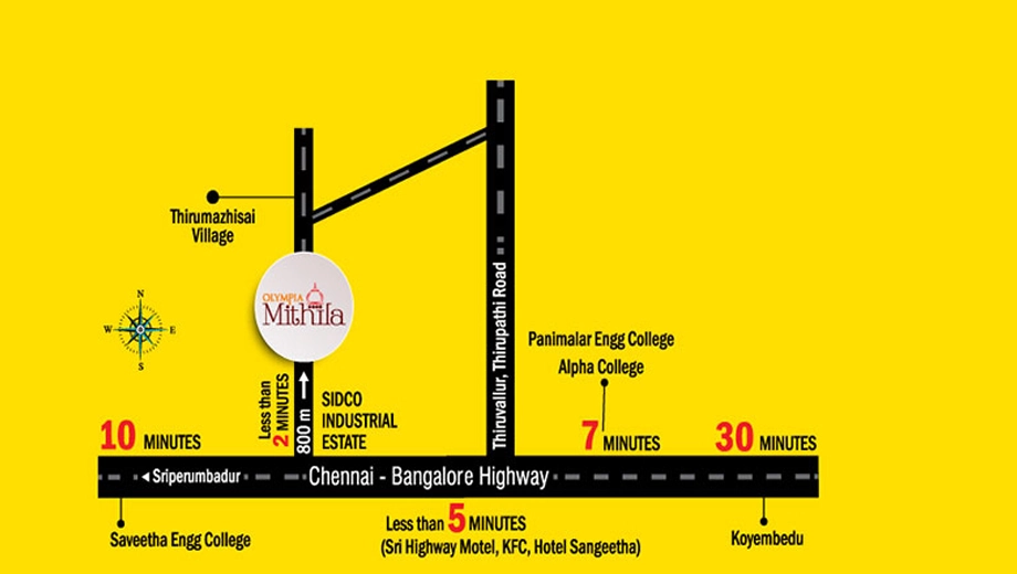 Location of Olympia Mithila in Thirumazhisai, Chennai - Image 393128
