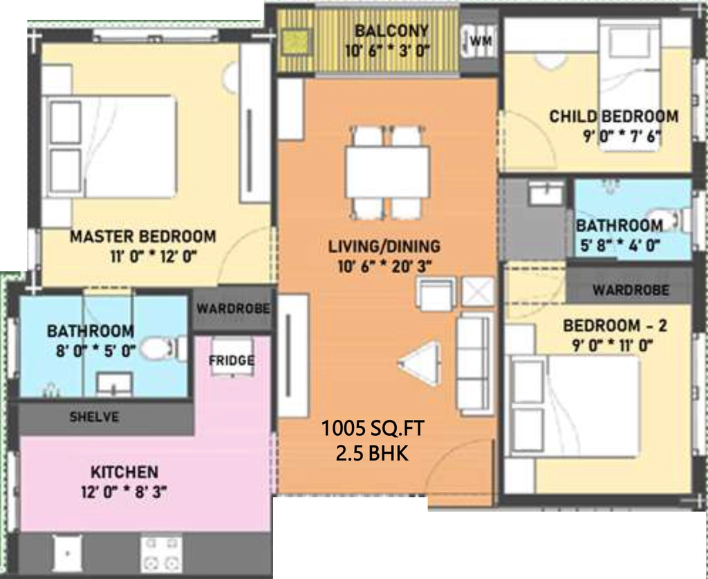 2.5 BHK Flat in Vedic Kandhan Kudil in Sholinganallur, Chennai - Image 913626