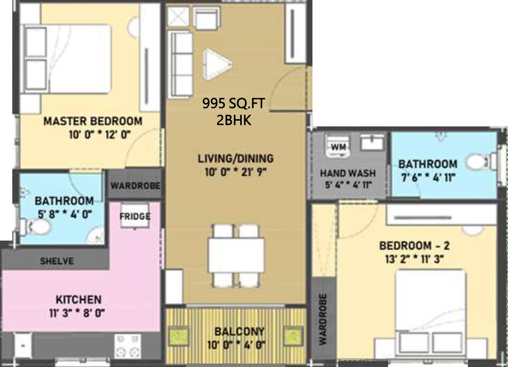 2 BHK Flat in Vedic Kandhan Kudil in Sholinganallur, Chennai - Image 913625