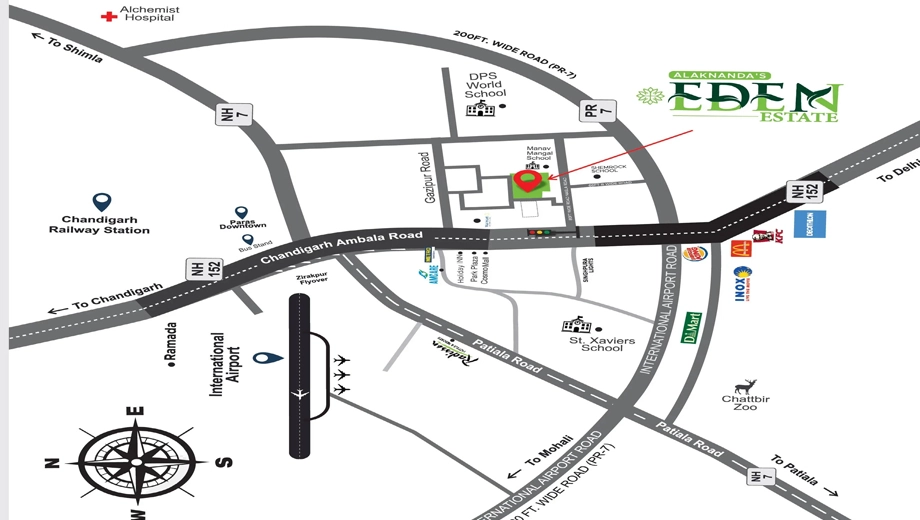 Location of Alaknanda Eden Estate Land - Image 393161