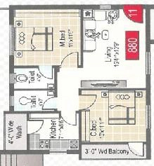 2 BHK Flat in Confident Jackies RK Square in Medipally, Hyderabad - Image 913672