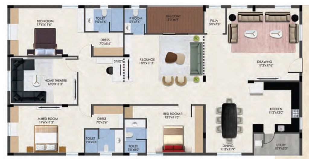 3 BHK Flat in MAK BTR Serenity in Thummaloor, Hyderabad - Image 913654