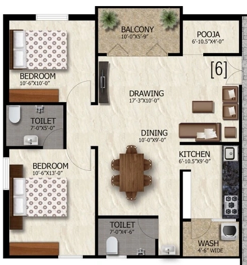2 BHK Flat in Nestcon CLR Residency in Alwal, Hyderabad - Image 913667