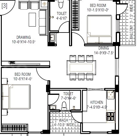 2 BHK Flat in Nestcon CLR Residency in Alwal, Hyderabad - Image 913668