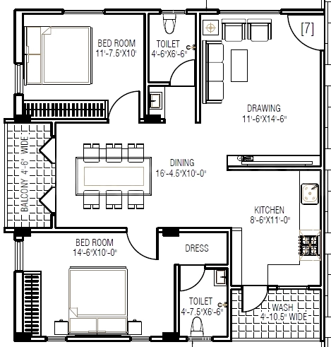 2 BHK Flat in Nestcon CLR Residency in Alwal, Hyderabad - Image 913669
