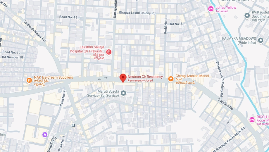 Location of Nestcon CLR Residency in Alwal, Hyderabad - Image 393240