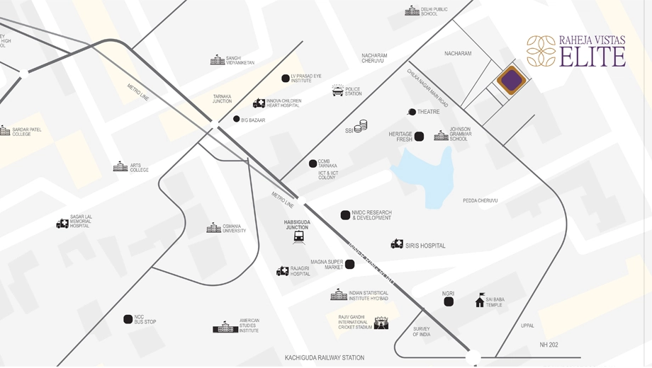Location of Raheja Vistas Elite - Image 393170
