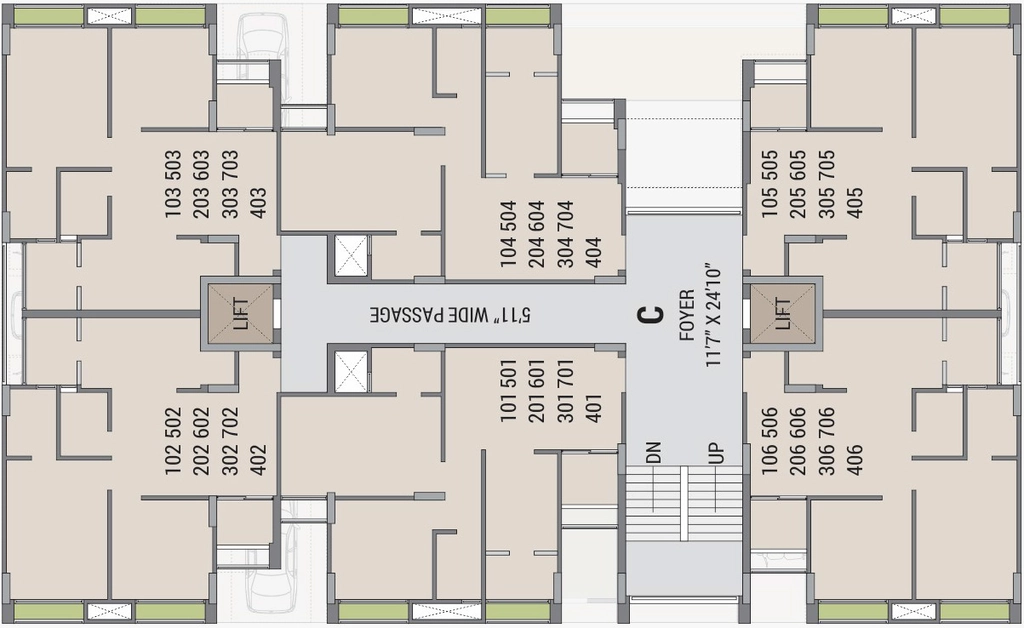 Floor Plan of Vivan Vishala Residency in Odhav, Ahmedabad - Image 393234