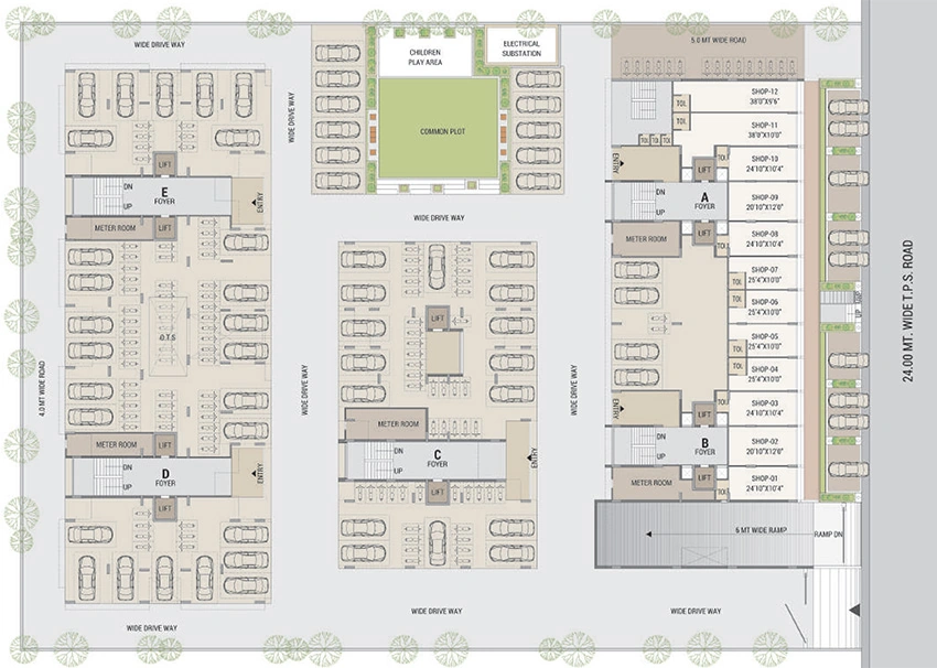 Master Plan of Commercial Vivan Vishala Residency in Odhav, Ahmedabad - Image 393245