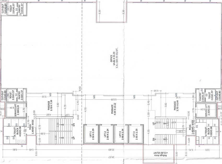 Floor Plan of Wealth City in Dumas Road, Surat - Image 393257