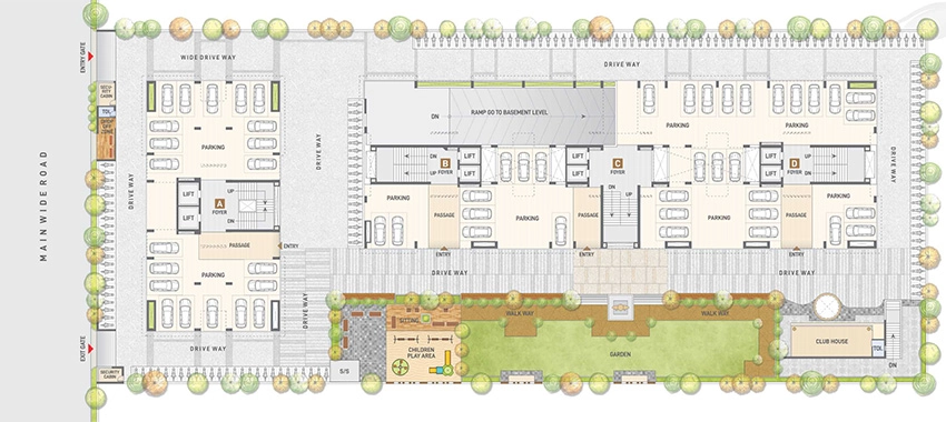 Master Plan of Yogeshwar Karnavati Paradise in New Maninagar, Ahmedabad - Image 393264