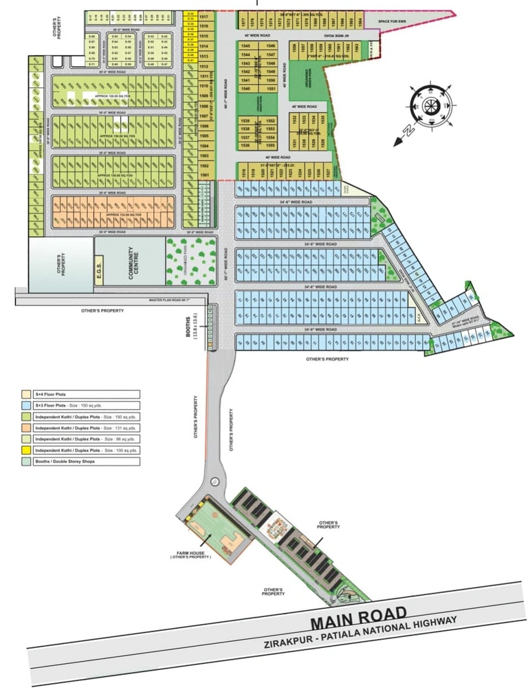 Master Plan of Motia Amelia Estate in Zirakpur, Chandigarh - Image 393285