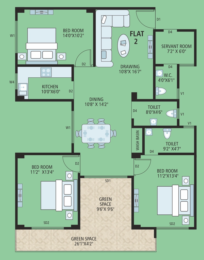 3 BHK Flat in First Homes Digha Orchid in Ashiana Nagar, Patna - Image 913701