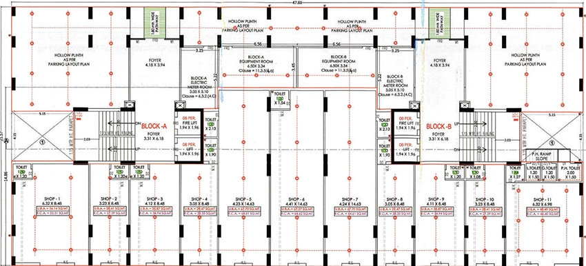 Floor Plan of Commercial Shreeji Sharv Shubh in Shilaj, Ahmedabad - Image 393300