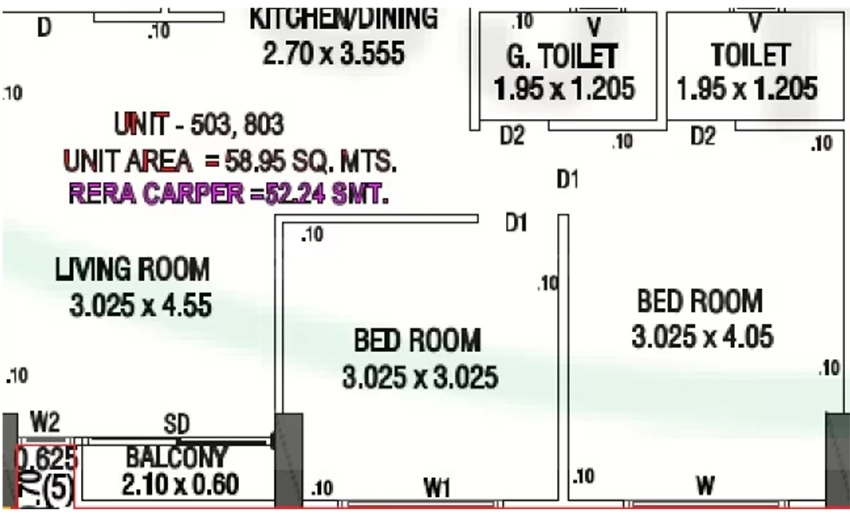 2 BHK Flat in Shri Siddhi Vinayak Emerald in Chandlodiya, Ahmedabad - Image 913706