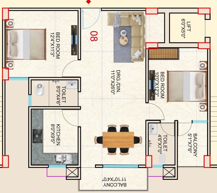 2 BHK Flat in Maa Gayatri Valley Phase 1 in Jaganpura, Patna - Image 913712