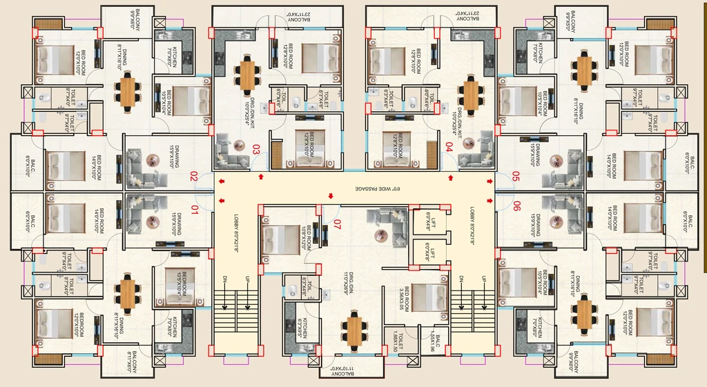 Floor Plan of Maa Gayatri Valley Phase 1 in Jaganpura, Patna - Image 393349