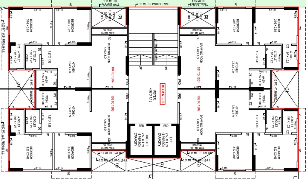 Floor Plan of Shubhshree Radhika Skyview in Narolgam, Ahmedabad - Image 393347