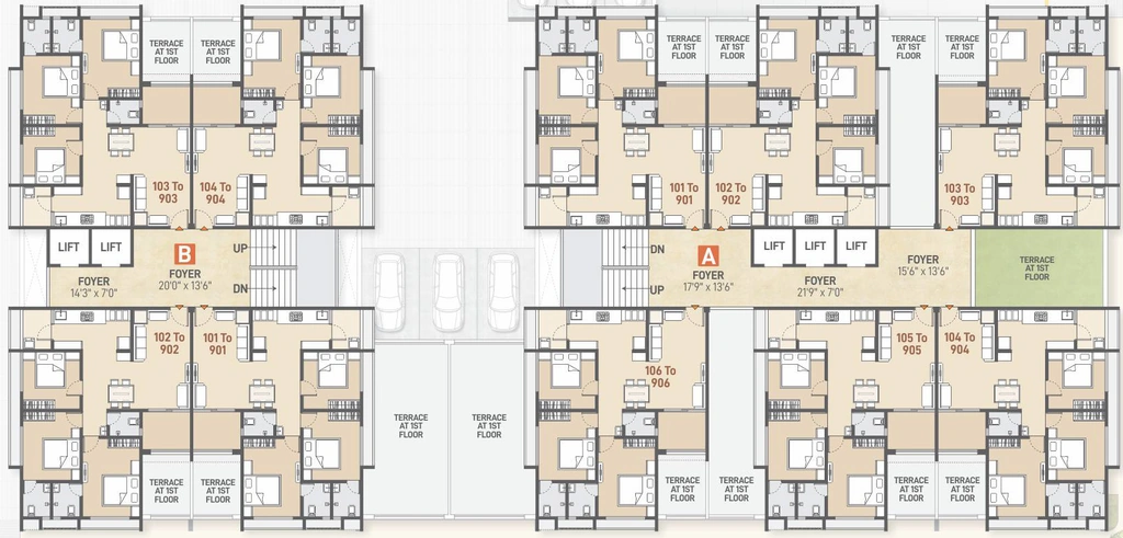 Floor Plan of Shiv Ananta in Nigam Nagar, Ahmedabad - Image 393701