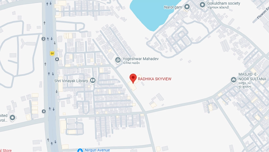 Location of Commercial Shubhshree Radhika Skyview - Image 393360