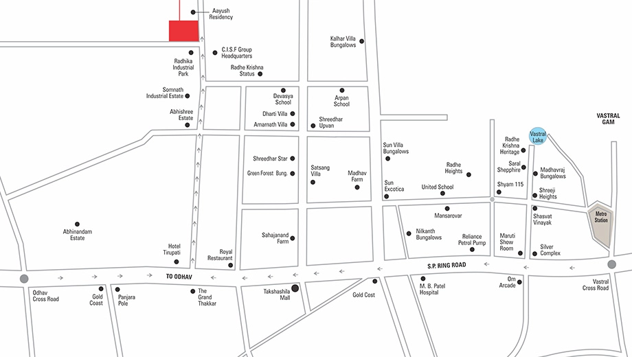 Location of Sadguru Shyam 40 in Vastral, Ahmedabad - Image 393368