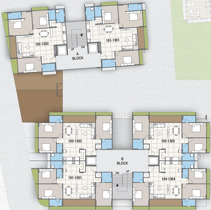 Floor Plan of Shyam 95 in Hathijan, Ahmedabad - Image 393390