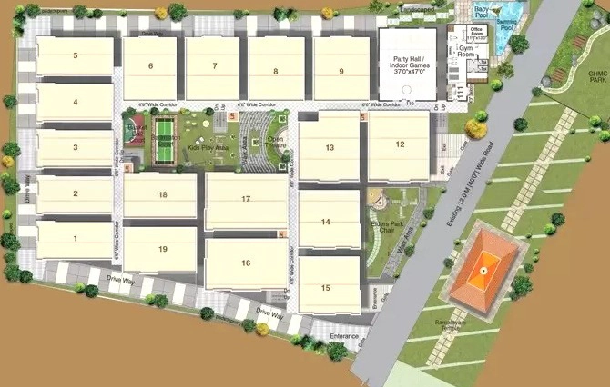 Master Plan of Vasanthaa Happy Homes Nest in Miyapur, Hyderabad - Image 393527