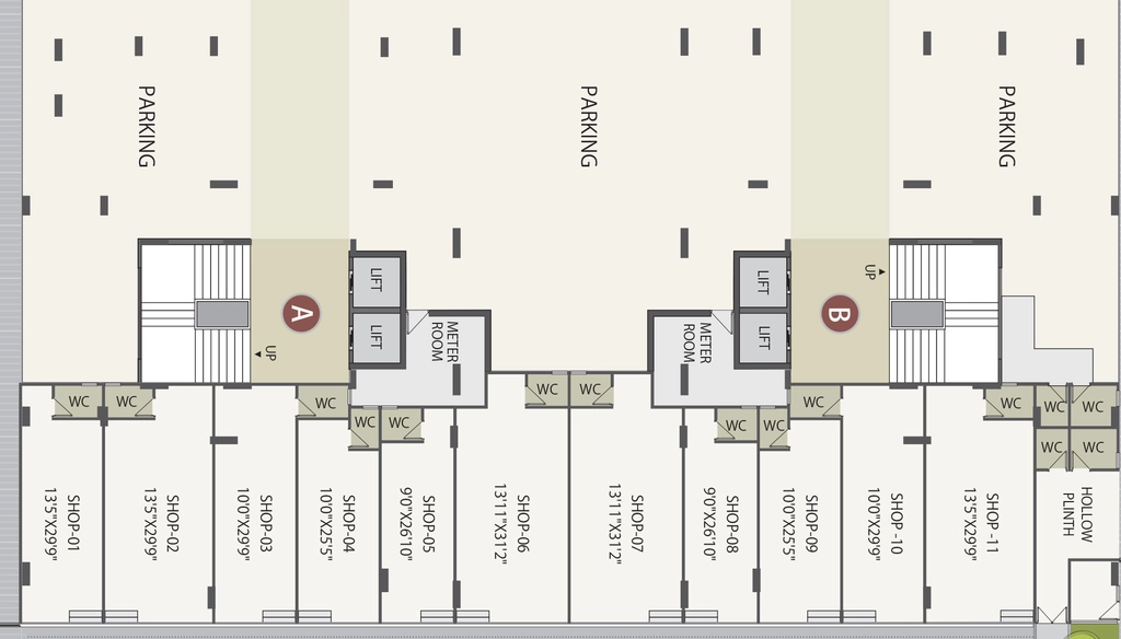 Floor Plan of Commercial Samarth Omkar Parisar in Chandkheda, Ahmedabad - Image 393679