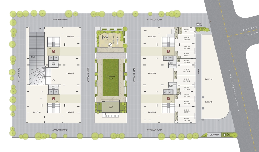 Master Plan of Commercial Samarth Omkar Parisar in Chandkheda, Ahmedabad - Image 393680