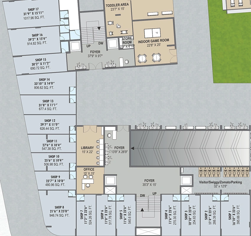 Floor Plan of Commercial Shyam 95 in Hathijan, Ahmedabad - Image 393398
