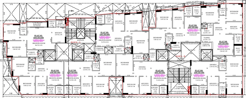 Floor Plan of Signore Sommet in Ramol, Ahmedabad - Image 393440