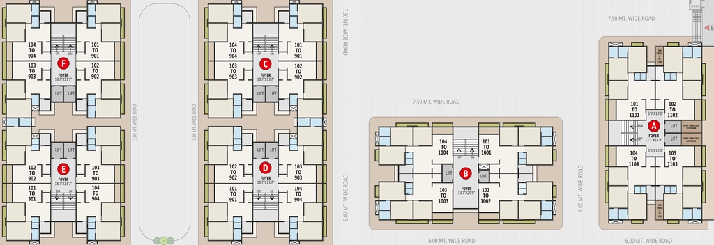 Floor Plan of Vardan Sky in Vastral, Ahmedabad - Image 393833