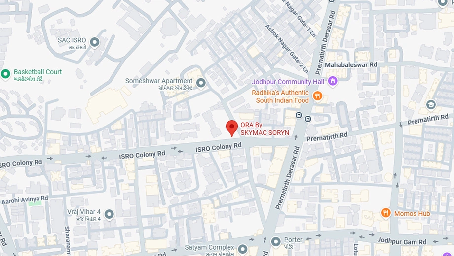 Location of Commercial Skymac Soryn Ora in Jodhpur Village, Ahmedabad - Image 393481