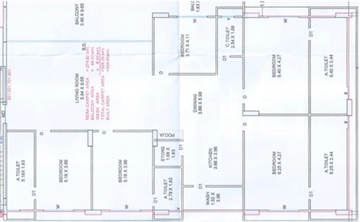5 BHK Flat in Veer Vimalam Palace in Vesu, Surat - Image 913800