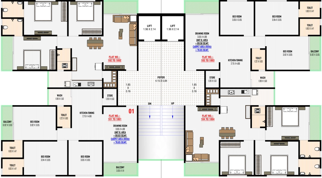 Floor Plan of Shreedhar Luxuria in Vastral, Ahmedabad - Image 393804