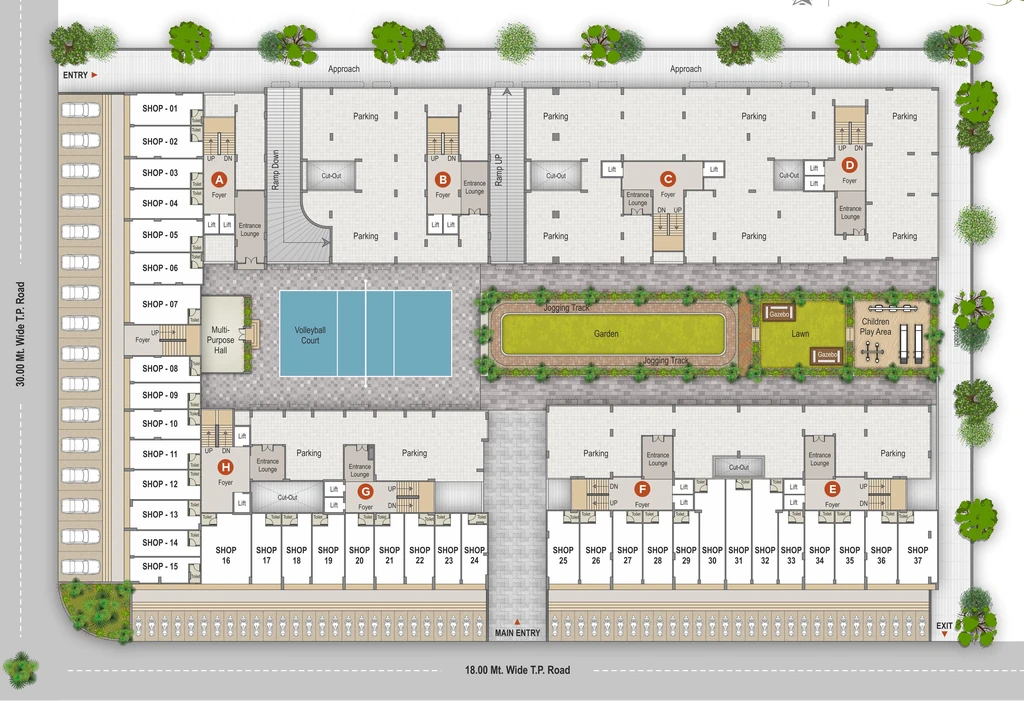 Master Plan of Commercial Bluvian Vraj Vatika in Vastral, Ahmedabad - Image 393799