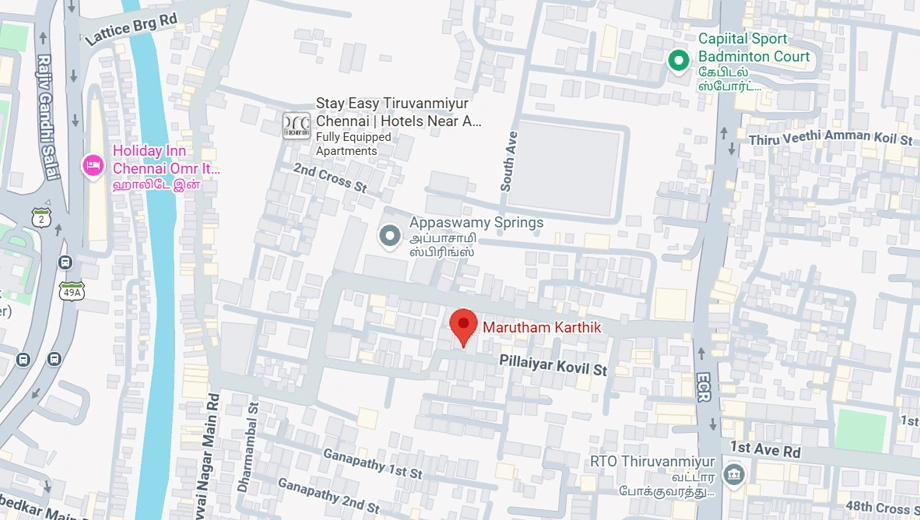 Location of Marutham Karthik in Thiruvanmiyur, Chennai - Image 393763