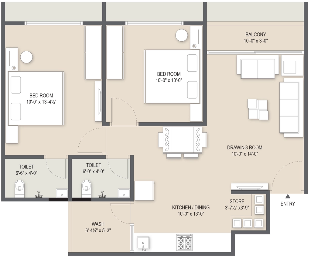 2 BHK Flat in Sunrise Homes 1 in Lambha, Ahmedabad - Image 913944
